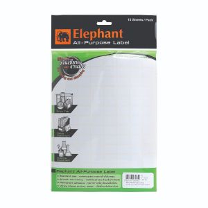 แล็บสติ๊กเกอร์ All-Purpose ตราช้าง เบอร์ A3 ขนาด 13X19 mm