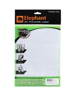 แล็บสติ๊กเกอร์ All-Purpose ตราช้าง เบอร์ A10 ขนาด 25X50 mm