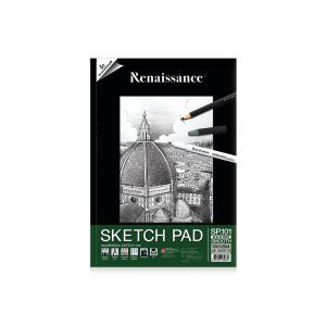 สมุดสเก็ตซ์ผิวเรียบริมลวด 100แกรม 25แผ่น เรนาซองซ์รุ่น SP101 10.5x15นิ้ว