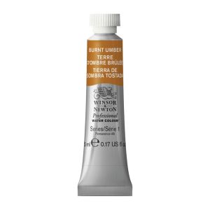 สีน้ำแท้เกรดศิลปิน Winsor & Newton หลอด 5มล. S1 เบอร์ 076 Burnt Umber