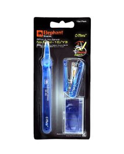 (Factory Sale) ชุดอุปกรณ์เย็บกระดาษ ตราช้าง No.MINI-10/Y3 (คละสี) (SD086848)