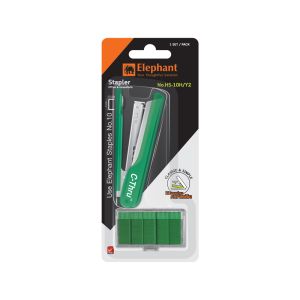 ชุดเครื่องเย็บพร้อมลวด ตราช้าง HS-10H/Y2 สีเขียว