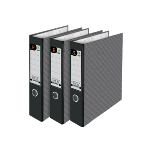 แฟ้มสันกว้าง ตราช้าง รุ่น 100F ขนาด F สีดำ แพ็ค 3