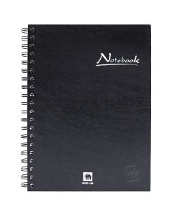 สมุดบันทึกริมลวด ตราช้าง WHC-102 ขนาด B5 สีดำ 