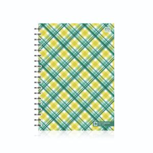 สมุดบันทึกริมลวด ตราช้าง WSC-001 ลายสก็อต ขนาด B5 (คละลาย)