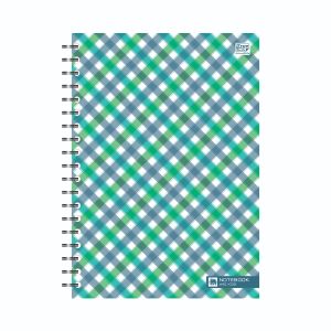 สมุดบันทึกริมลวด ตราช้าง WSC-002 ลายสก็อต ขนาด B5 (คละลาย)