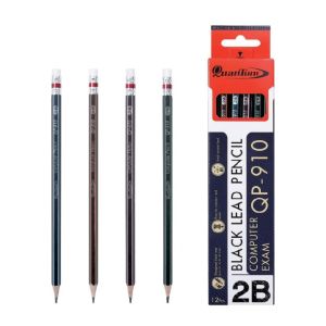 ดินสอดำ 2B ควอนตั้ม QP910 (คละสี 6 แท่ง)