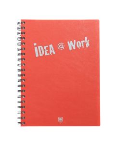 สมุดบันทึกปกแข็งริมลวด ขนาด B5 (คละสี) ตราช้าง WHC-101