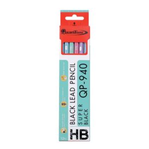 ดินสอดำ HB ควอนตั้ม QP940 (กล่อง 12 แท่ง) คละสี