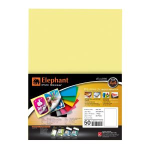 สติ๊กเกอร์ PVC สีใส ตราช้าง ขนาด A4