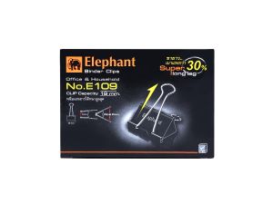 คลิปดำ ตราช้าง รุ่น E109 40มม. (12 ตัว/กล่อง)