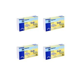 ลวดเย็บกระดาษnเบอร์ 10 ตราช้าง รุ่นซอฟท์คลิ๊ก(แพ็ค 4 กล่อง) 