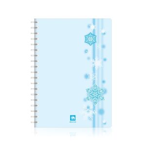 สมุดบันทึกปกแข็งริมลวด ตราช้าง รุ่น WSS-103 ปก PP ขนาด A5 (คละลาย) 