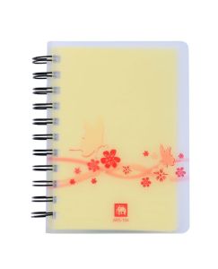 สมุดบันทึกปกแข็งริมลวด ตราช้าง รุ่น WSS-104 ปก PP ขนาด A6 (คละลาย)