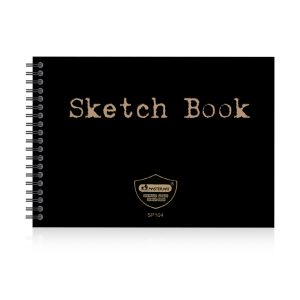 สมุดสเก็ตซ์ริมลวดมาสเตอร์อาร์ตรุ่น SP104 ขนาด A5 100แกรม 50แผ่น สีดำ