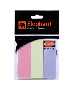 กระดาษโน๊ตแถบกาว ตราช้าง สีพาสเทล 1X3 นิ้ว 