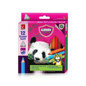 สีไม้จัมโบ้แท่งยาว 12สี มาสเตอร์อาร์ต รุ่นซุปเปอร์ซอฟท์   