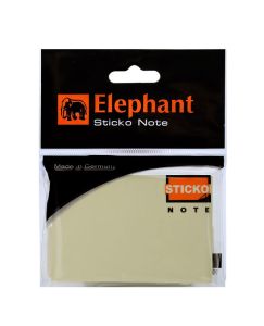 กระดาษโน๊ตแถบกาว ตราช้าง สีเหลืองอ่อน 2X3 นิ้ว 