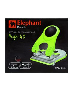 เครื่องเจาะกระดาษ 2 & 4 รู ตราช้าง PERFO-40 คละสี