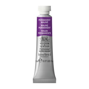 สีน้ำแท้เกรดศิลปิน Winsor & Newton หลอด 5มล. S3 เบอร์ 491 Permanent Mauve