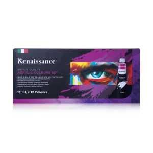 สีอะคริลิคRenaissance ชุด12 สี 12 มิล