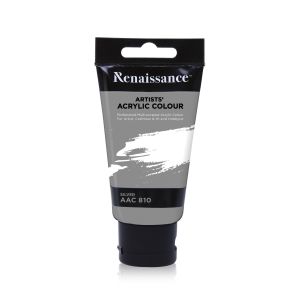 สีอะคริลิค Renaissance 75 มล. เบอร์ 810 Silver 