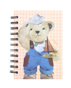 สมุดบันทึกริมลวด Master Art & Teddy ขนาด A6 80 แผ่น (คละลาย)