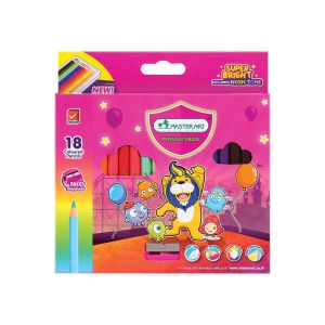 สีไม้ แท่งสั้น Master Art 18 สี