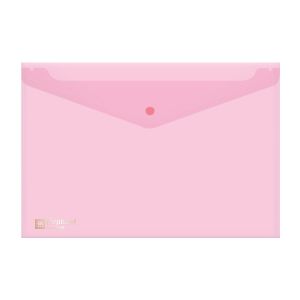 แฟ้มซองกระดุม 1 เม็ด ตราช้าง รุ่น 425F ขนาด F4 สีชมพู (แพ็ค 12)