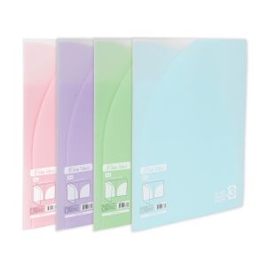 แฟ้มซองพลาสติก 3 ช่อง ตราช้าง File Idea F03 (คละสี) 