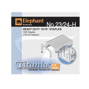 ลวดเย็บเข้าเล่ม ตราช้าง รุ่นไททาเนีย เบอร์ 23/24H 