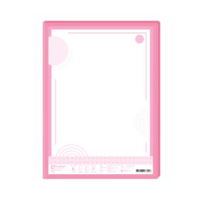 แฟ้มโชว์เอกสาร 10 ซอง (เติมไส้ได้) ตราช้าง PF01 A4 สีชมพู