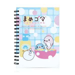 สมุดริมลวด ตราช้าง รุ่น WSX-101 ลายมาเมะโกมะ ขนาด A5 70 แกรม 100 แผ่น (คละสี)