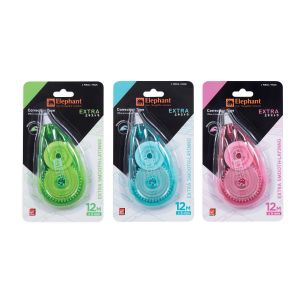 เทปลบคำผิด ตราช้าง Extra 5มม. x 12ม. คละสี