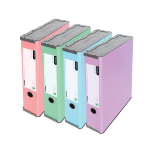 แฟ้มกล่องใส่เอกสาร A4 ตราช้าง UBOC-01 คละสีพาสเทล