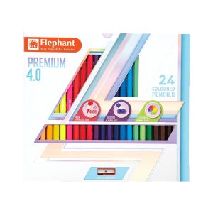 ดินสอสี ตราช้าง เกรดพรีเมี่ยม 24 สี