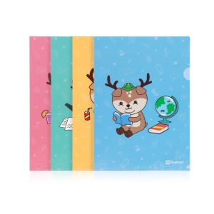 แฟ้มซองพลาสติก ตราช้าง ขนาด A4 ลาย Funny Deer (คละลาย)