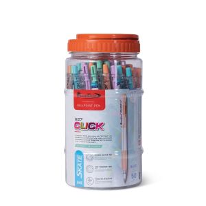 ปากกาสเก็ต Quantum 527 Click หมึกน้ำเงิน คละสี (กระบอก 50 แท่ง)