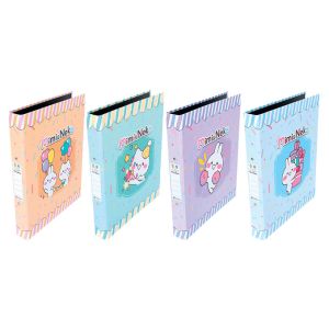 แฟ้ม 2 ห่วง ตราช้าง ลาย Mimineko ขนาด A4 (คละสี)