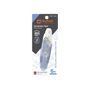เทปลบคำผิด ตราช้าง Bumper 6มม. x 6ม. สีฟ้า