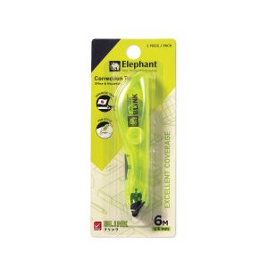 เทปลบคำผิด ตราช้าง Blink 6มม. x 6ม. สีเหลือง