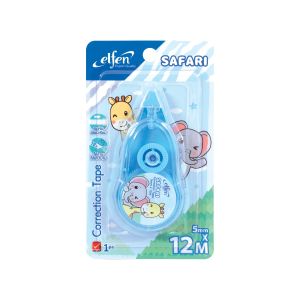 เทปลบคำผิด Elfen ซาฟารี 5มม. x 12ม. สีฟ้า