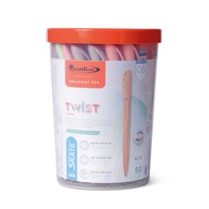 ปากกาลูกลื่น Quantum Skate Twist 0.5 (กระบอก 50 แท่ง) คละสี