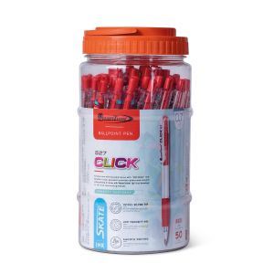 ปากกาสเก็ต Quantum 527 Click หมึกแดง (กระบอก 50 แท่ง)