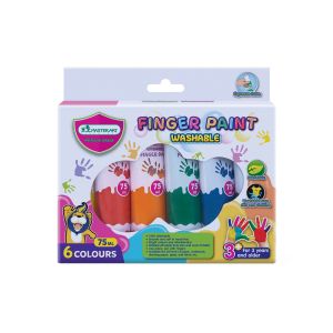 สีทามือ ฟิงเกอร์เพ้นท์ Master Art Finger Paint ขนาด 75 มล. 6 สี