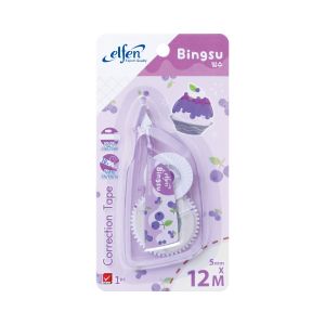 เทปลบคำผิดเอลเฟ่น บิงซู 5มม. x 12ม. สีม่วง