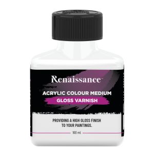 สื่อผสมสีอะคริลิค Gloss Varnish เรนาซองซ์ 100มล.