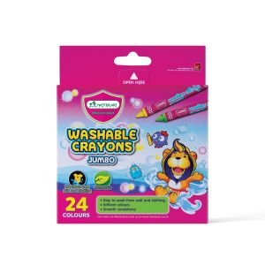 สีเทียนล้างออกได้ Master Art ขนาดจัมโบ้ 24 สี