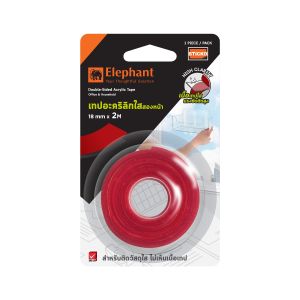 เทปอะคริลิกใสสองหน้า ตราช้าง ขนาด 18 มม. x 2 ม.