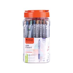 ปากกาลูกลื่น 0.5มม. Quantum Geluloid M5 Pearl หมึกสีน้ำเงิน (คละสี) (กระบอก 50 ด้าม)